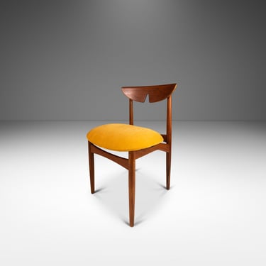 Rare Danish Modern Desk Chair in Teak & Velour by Kurt Østervig for International Designers, Denmark, c. 1960s 