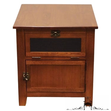 PETERS REVINGTON Solid Oak Contemporary Mission Style 22" Accent Storage End Table 