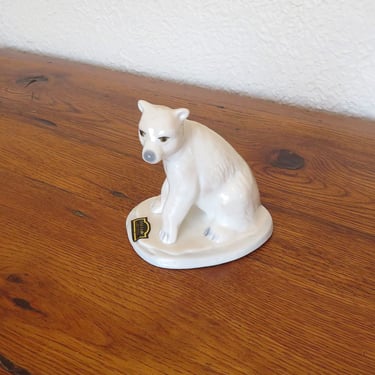 Vintage Porcelain Polar Bear Figurine Dalia Mexico 