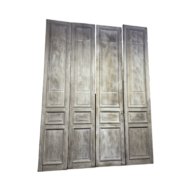 Set of (4) 19th Century Tall Oak  Doors/Panels