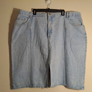Vintage 90s Denim Skirt, Size 46 
