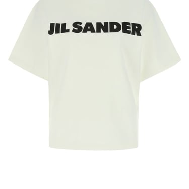 Jil Sander Woman Ivory Cotton T-Shirt