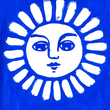 Blue Sun Face