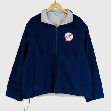 Vintage New York Yankees Fleece Full Zip, Arm Zip Sweatshirt Sz 2XL