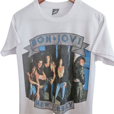 Bon Jovi shirt / 80s band shirt / 1980s Bon Jovi The Jersey Syndicate tour t shirt Small 