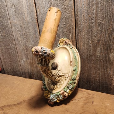 Antique Floral Sconce 4.5 x 9 x 5.5