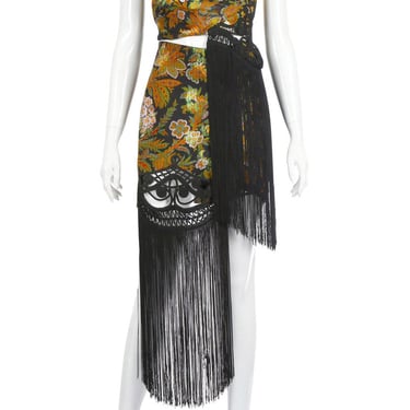 Christian Dior by Galliano Demi-Couture Fringed Skirt & Bustier Ensemble