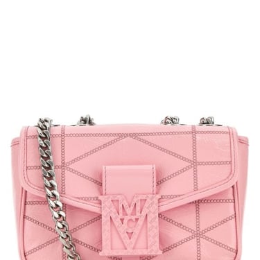 MCM Pink Leather Mini Travia Shoulder Bag