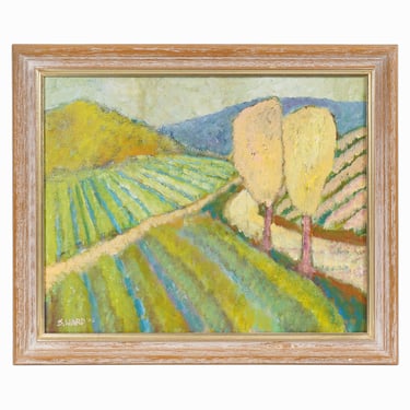 Vintage S. Ward Oil Painting on Canvas Landscape 