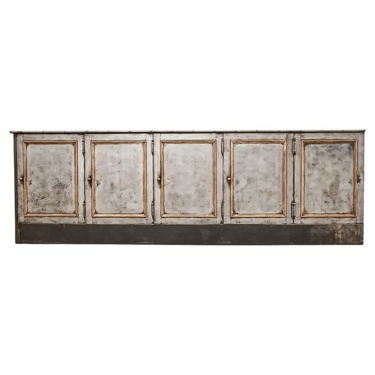 19th Century Industrial Style Steel Bronze Sideboard Safe Cabinet