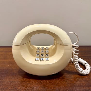 Vintage Telephone Retro 1970s Donut Shape + Sculptura Touch