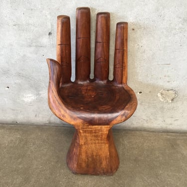 Teak Wood Carved Left Hand Chair