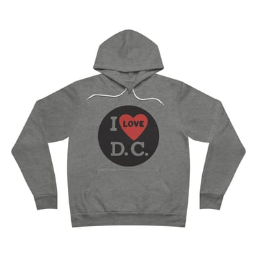 'I Love DC' Vintage Inspired Pullover Hoodie