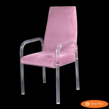 Lucite Upholstered Chair