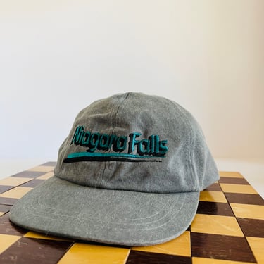 Vintage 80s Niagara Falls Canada Cotton Grey Baseball Cap Unisex Hat 