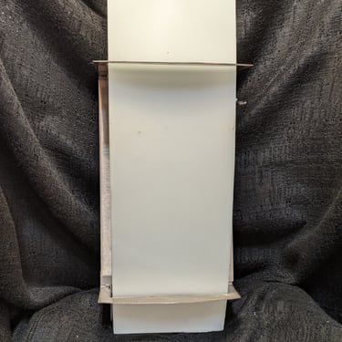 Tapered Rectangular White Glass Wall Sconce