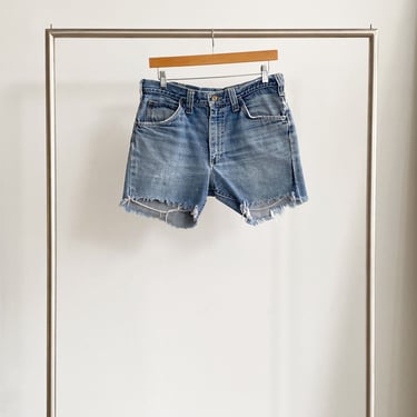 Medium Wash Cutoff Denim Shorts