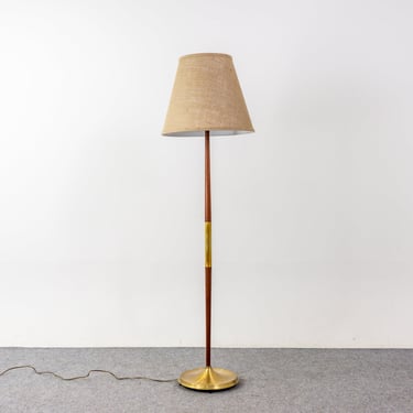 Danish Mid Century Teak & Metal Floor Lamp - (321-345.8) 