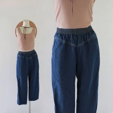 high waist lounge jeans 28-36 - vintage 90s y2k cropped denim medium large pants 