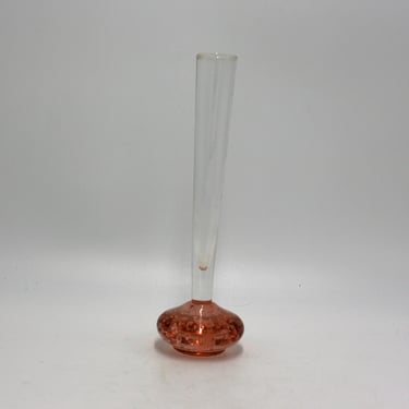 vintage Peach Bullicante Bud Vase Hand Blown 