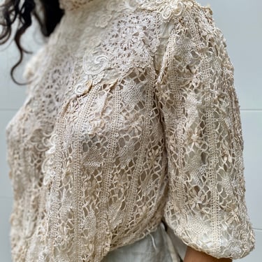 Lace Crochet Edwardian Blouse