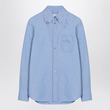 Valentino Light Blue Shirt With Jewelled Buttons Women