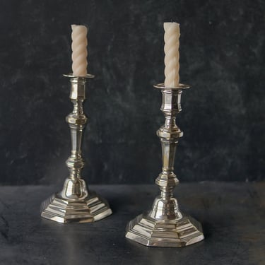 Pair of Silver Candlesticks