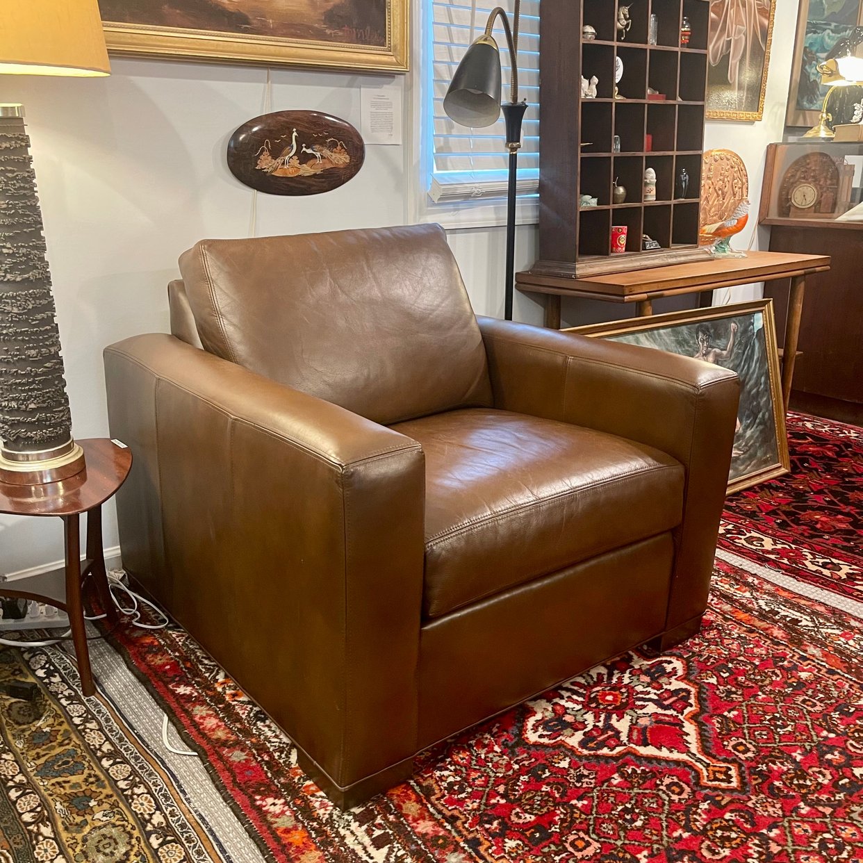 Spencer Track-Arm Leather Club Chair by Ethan Allen | Magpie ...