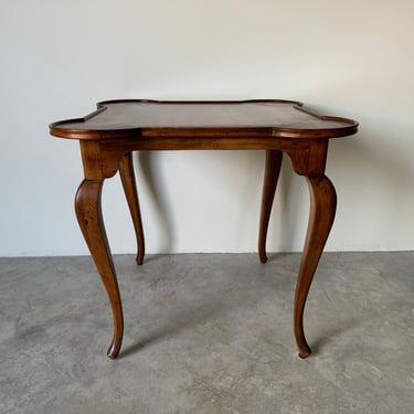 1960's Italian Hollywood Regency  Star Inlay  Cherry Game Table 