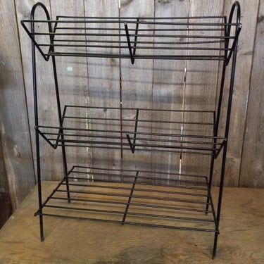 Small Black Metal Shelf 12" X 26.5