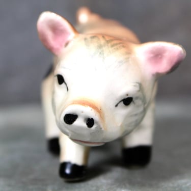 Vintage Porcelain Piggies | Vintage Ceramic Pig | Piggy Figurine | Hand Painted Figurine | FREE SHIPPING 
