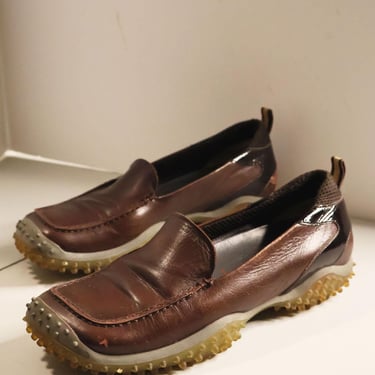 Archival MIU MIU F/W 1999 Brown Bubble Sole Loafers with