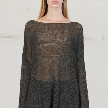 Ingreso Oversized Semi-Sheer Knit Pullover