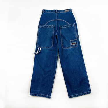 1990s Plugg Jeans Ultra Wide Leg Baggy Skater Denim / Medium Wash / 30 Waist / Rave / Big Pockets / Jnco / Big Pants / Kikwear / y2k / S 