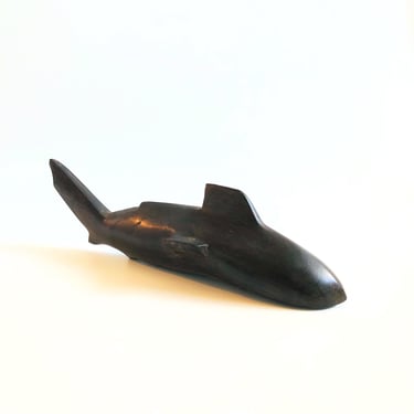 Large Carved Ironwood Whale 