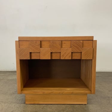 Brutalist nightstand by Lane 