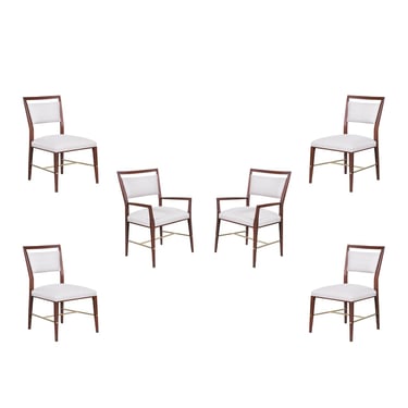 Paul McCobb "Irwin Collection" Dining Chairs with Brass Accents