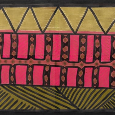Josy Bora Bora Geometric Abstract Painted Textile
