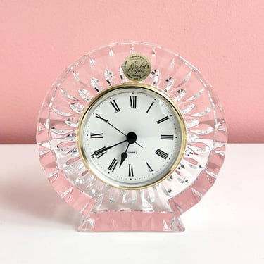 Crystal Desk Clock by Cristal d'Arques 