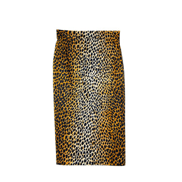 Vintage 90s Dolce & Gabbana High Waisted Cheetah Print Skirt size 40 Italian or size 0/2 US women's / size 25 waist 