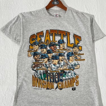 Vintage 1990’s Seattle Mariners 1995 Div. Champs Team Caricature T-Shirt Sz. L