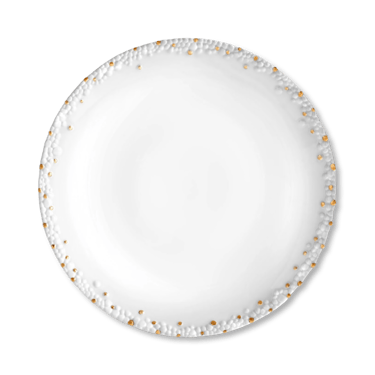 Matcha Charger Plate | White + Gold