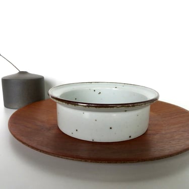 Vintage Dansk Brown Mist Rimmed Cereal Bowl By Niels Refsgaard From Denmark, Danish Stoneware Peppered Dishes 