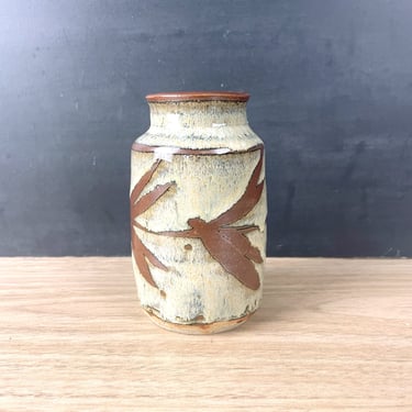 Hand thrown pottery vase - glazed stoneware - 1980 | NextStage Vintage ...