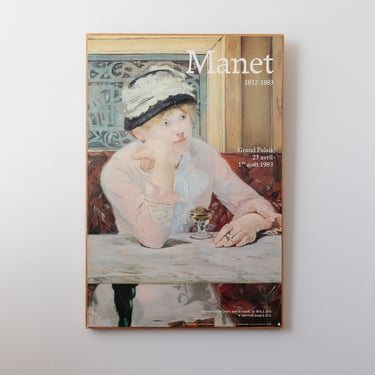 1983 vintage Manet grand palais exhibition poster