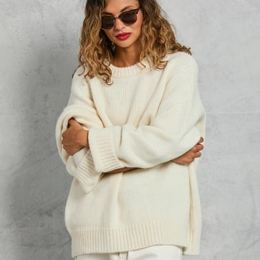 Boyfriend Sweater in Cream