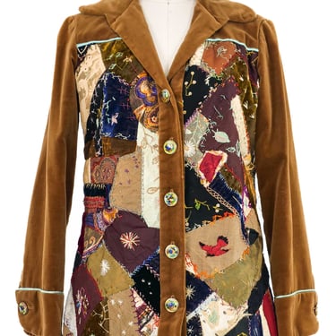 Embroidered Patchwork Quilt Jacket