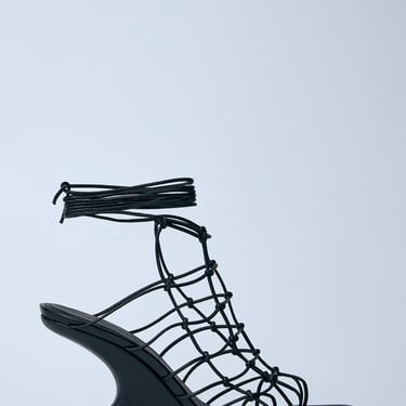 Rick Owens Women Hollywood Web Cantilever 8 Heeled Sandals