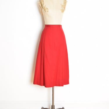 vintage 90s skirt red wool Talbots full simple basic midi secretary skirt XS S clothing 