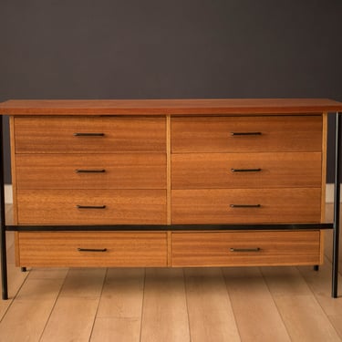 Mid-Century Modern Vista of California Mahogany and Steel Dresser by Don Knorr 